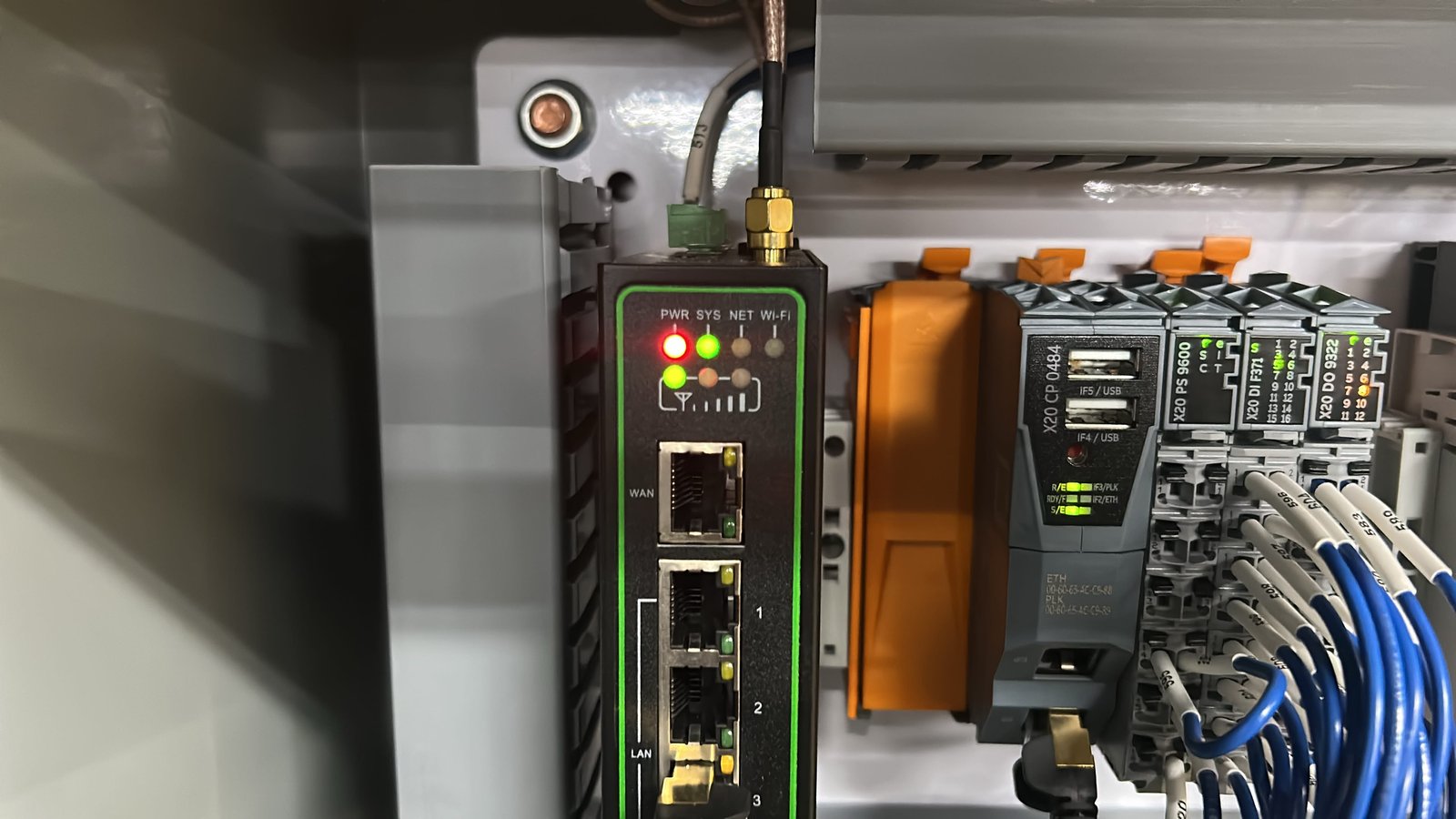 Gateway and PLC for connected controls